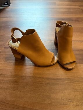 Aldo Tan Open-Toe Slingback Block Heel Sandals
